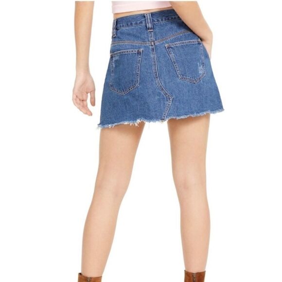 Free people Saratoga blue Jean skirt C26 - Picture 2 of 3